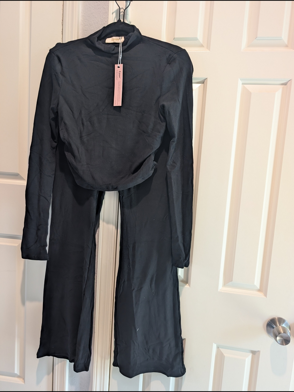 Amazon Essentials Black Boot-Cut Jumpsuit